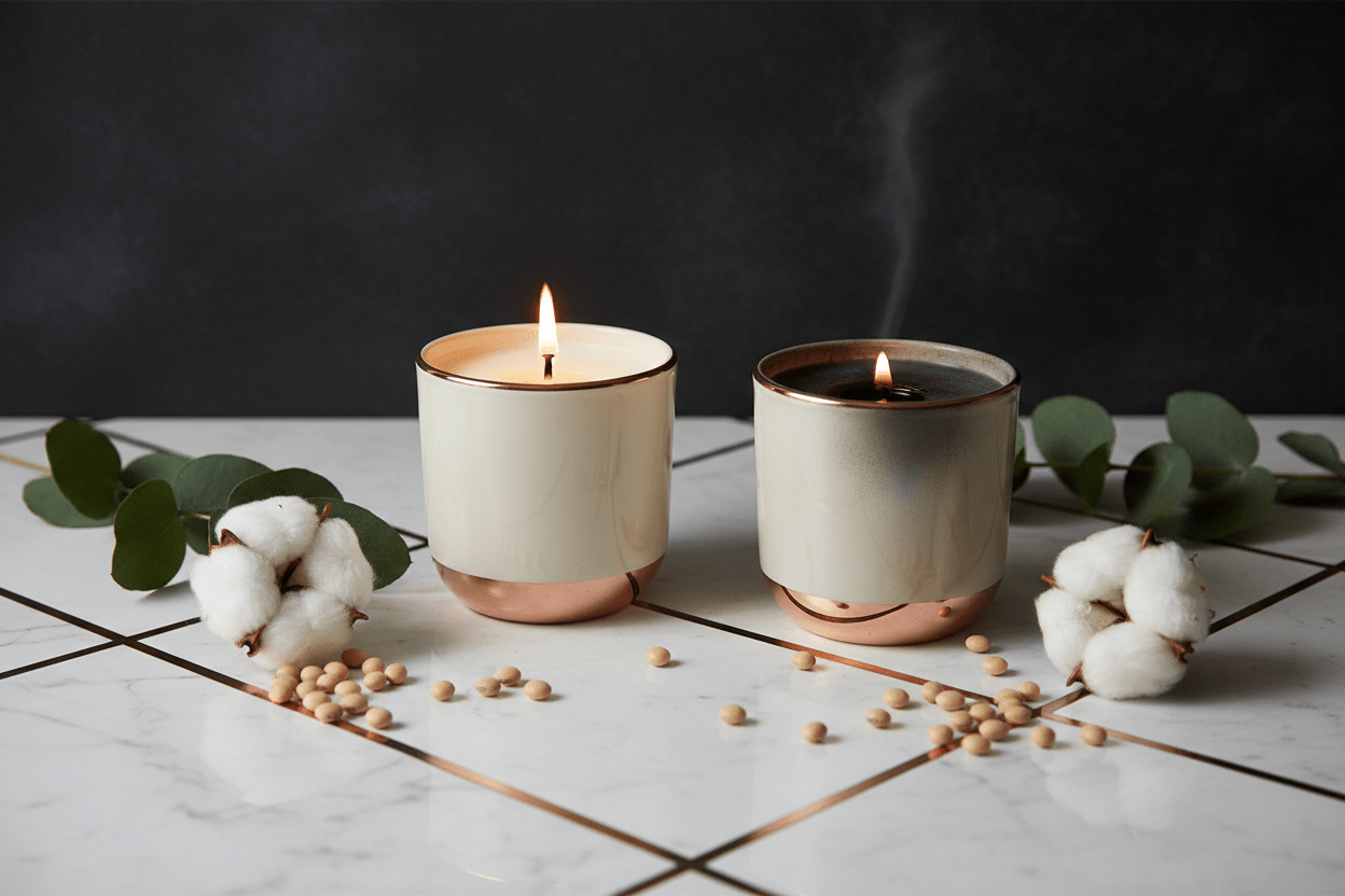 Bougie cire végétale vs paraffine : pourquoi choisir naturel ? - Candle d’Ange