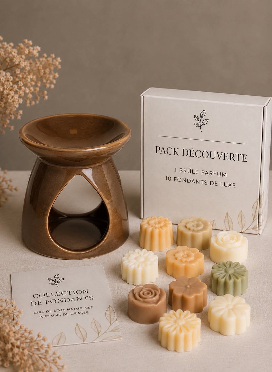 Pack Découverte Ensorcelant — 1 Brûle-Parfum + 10 Fondants de Luxe